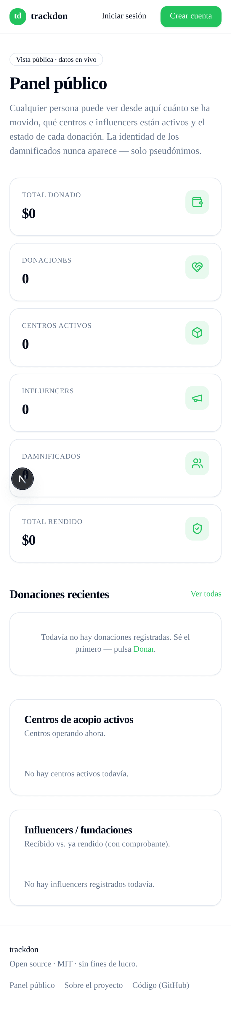 Panel público